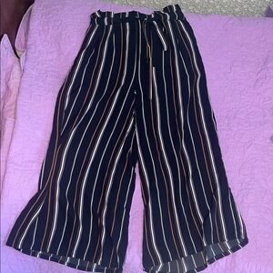 Sienna Sky Black and Brown Striped Pants